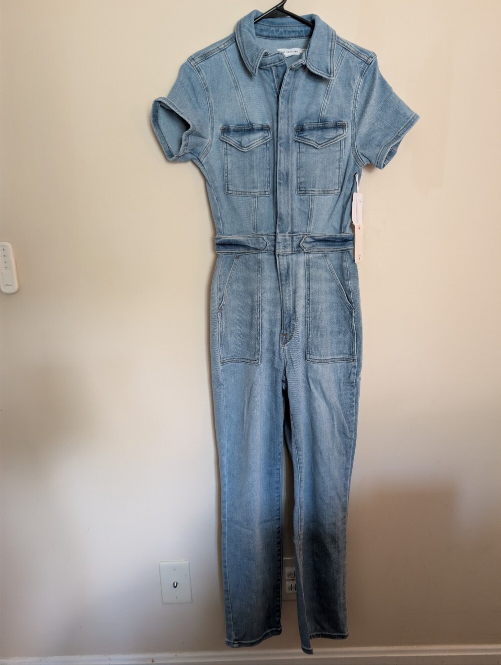 Good American NWT Fit For Success Denim Jumpsuit Blue M Medium